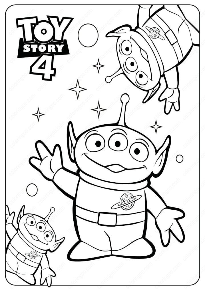 Desenho Aliens de Toy Story para Colorir