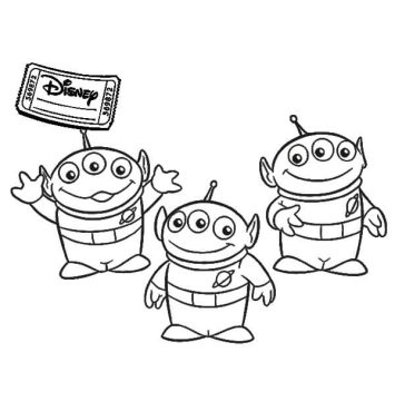 Desenho De Amigos Aliens Da Disney Para Colorir
