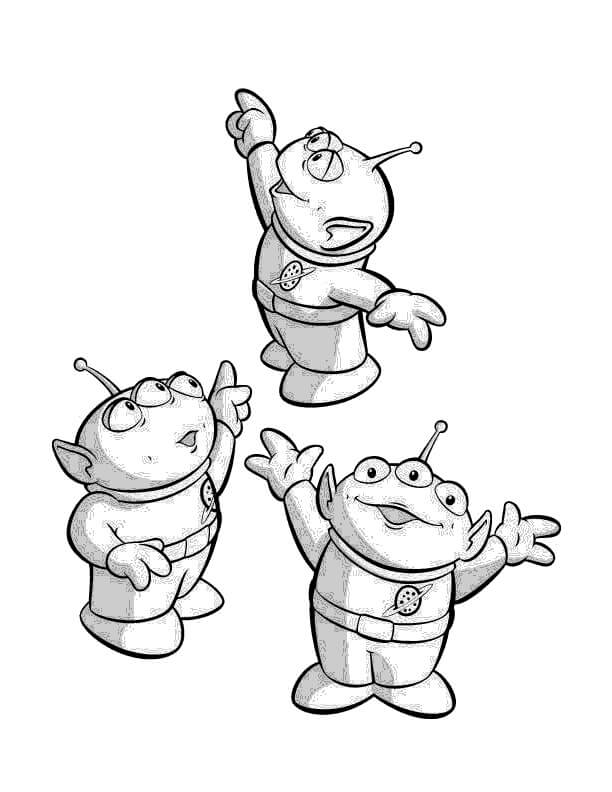 Desenho Realista de Aliens para Baixar e Colorir