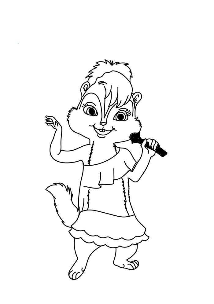Desenho da Esquilete Jeanette Miller para Colorir de Graça