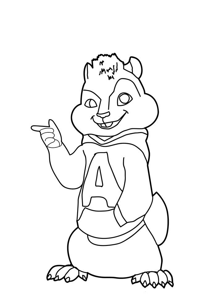 Desenhos de Alvin e os Esquilos para Colorir