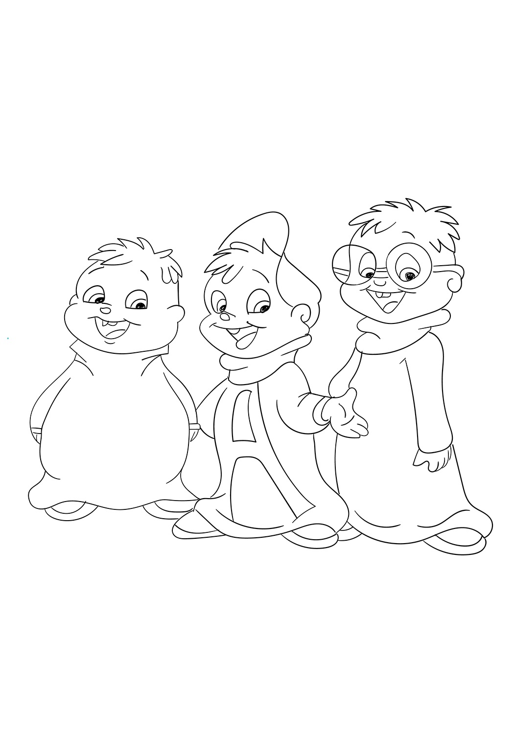Desenho do Alvin e os Esquilos Incrível para Colorir em Pdf