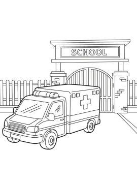 Desenho De ambulância Normal Para Colorir