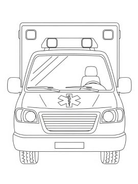 Desenho De ambulância Perfeita Para Colorir