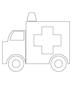 Desenho De ambulância Salvando Vidas Para Colorir Com Giz De Cera