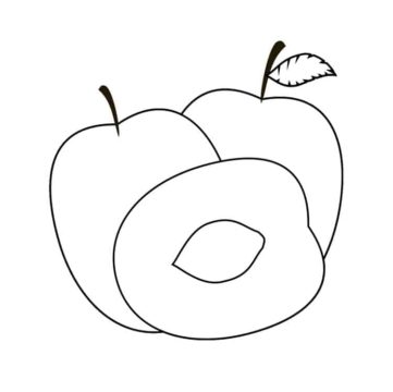 Desenho De Ameixas fáceis Para Colorir
