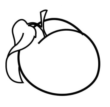 Desenho De Fruta Ameixa Para Colorir