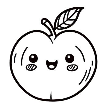 Desenho De Uma Ameixa Muito Fofa Para Colorir