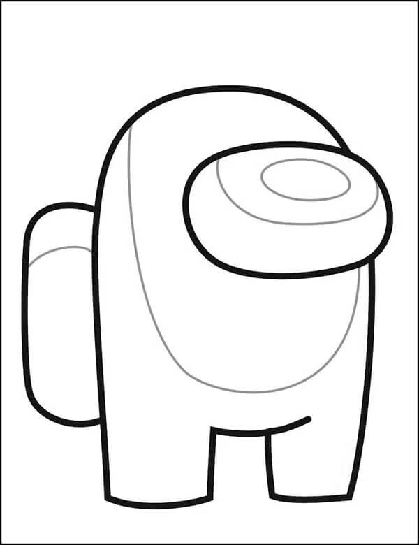 Desenhar Among Us Fácil para Colorir