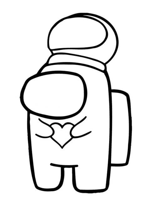 Desenho de Among Us Astronauta Fofo para Baixar Epintar