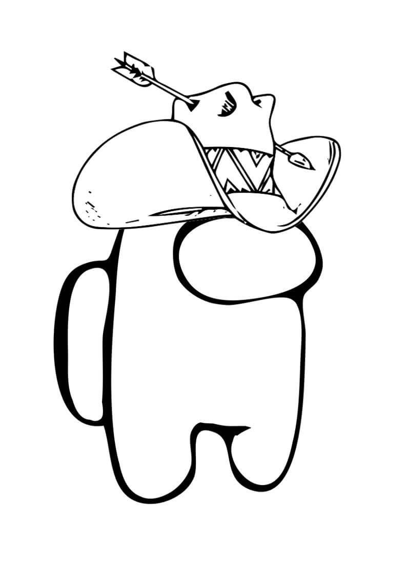 Desenho de Among Us Cowboy para Colorir