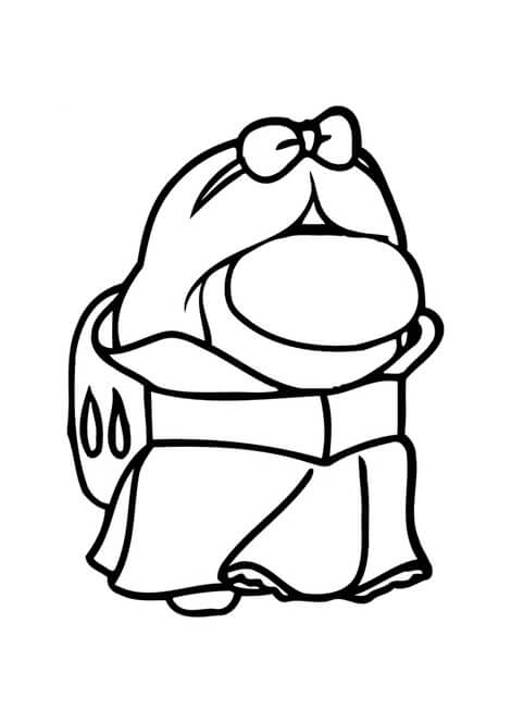 Desenho de Among Us Garota Fofa para Colorir