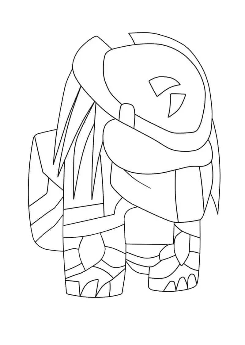 Desenho de Among Us Predador para Colorir