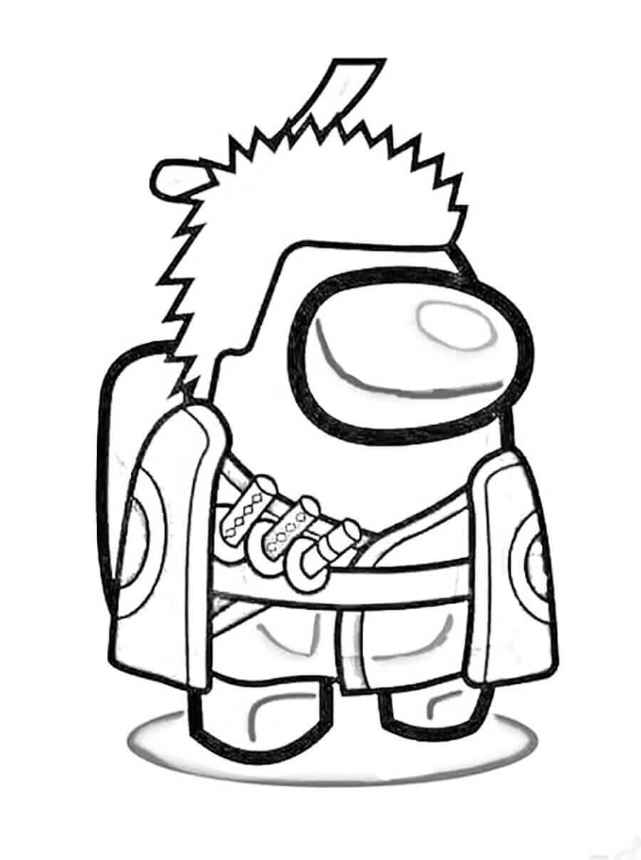 Desenho de Among Us Skin Zoro para Baixar em Pdf
