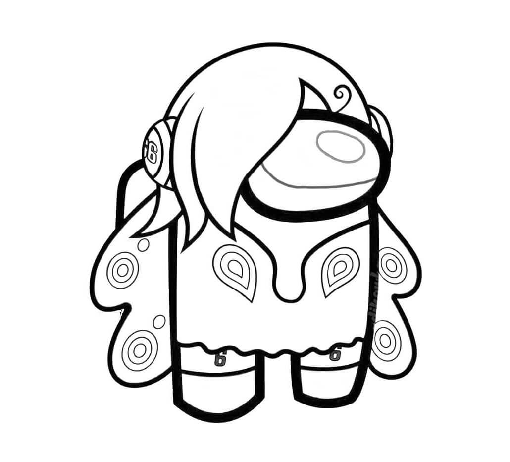 Desenho de Anime Among Us para Pintar