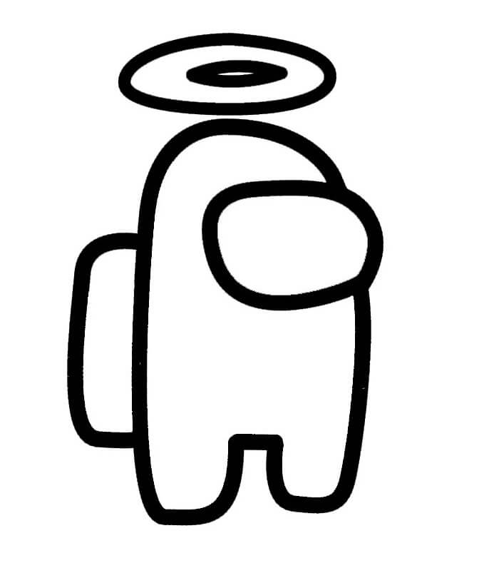 Desenho de Anjo Among Us para Colorir