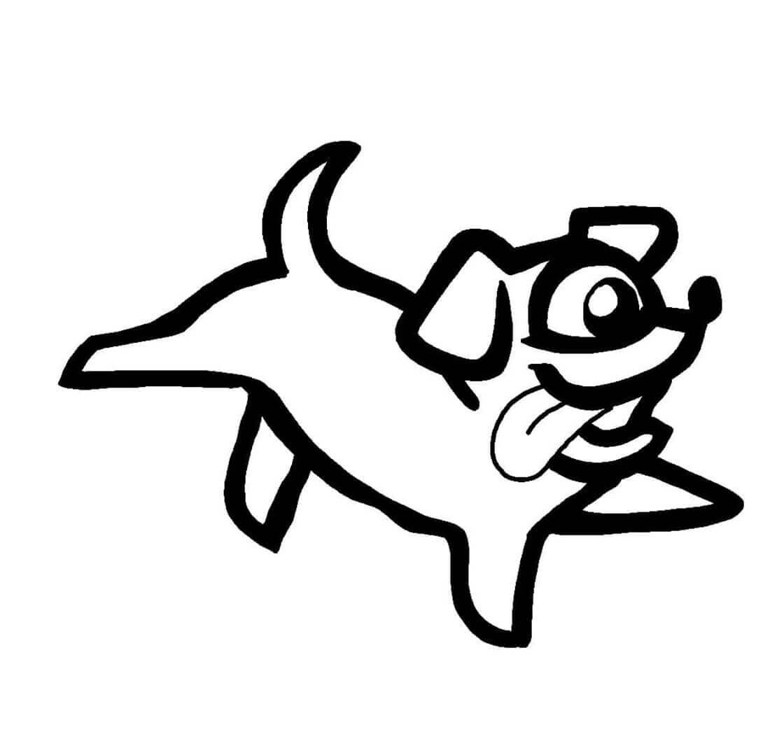 Desenho de Cachorro do Among Us para Colorir