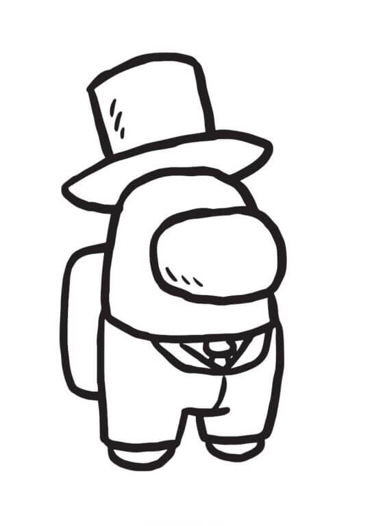 Desenho de Mr Impostor em Among Us para Colorir
