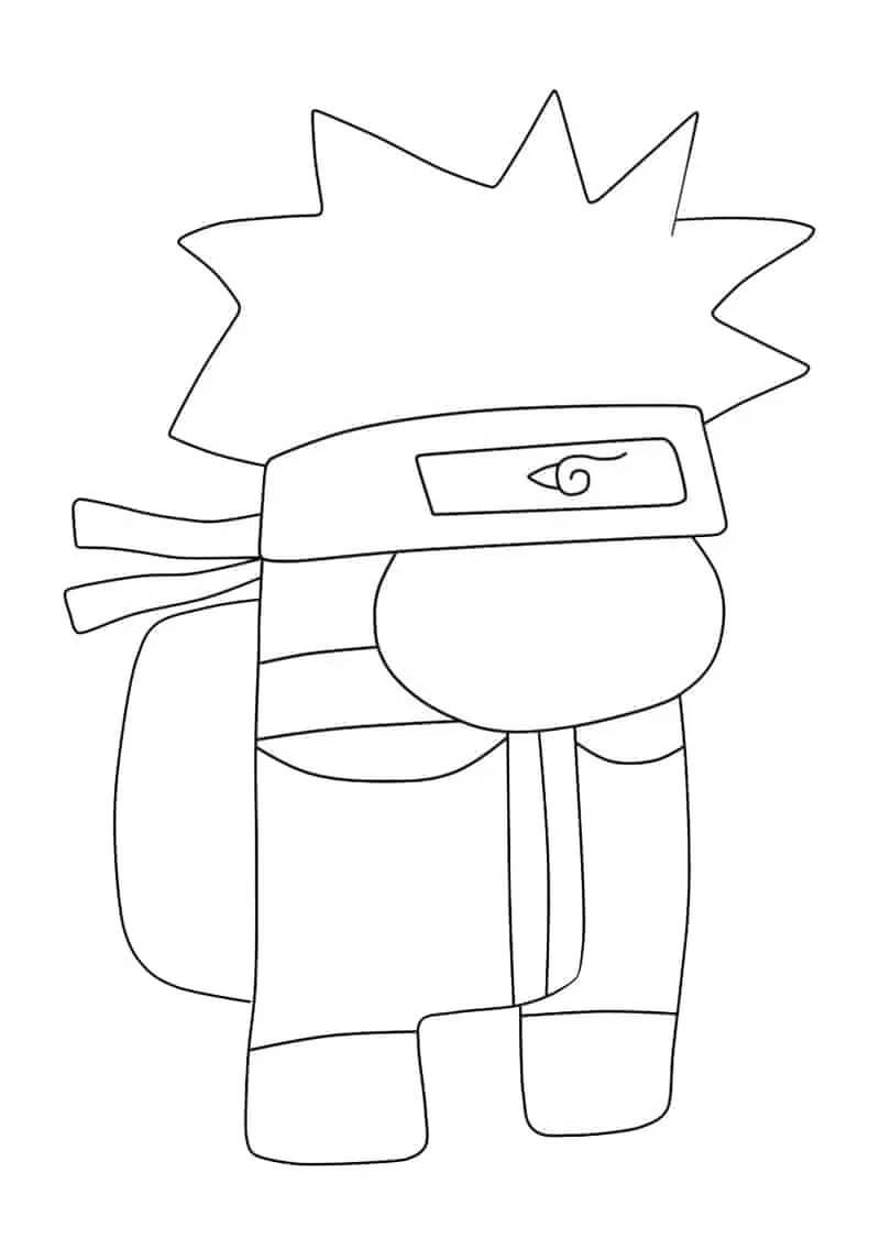 Desenho de Naruto Among Us para Colorir