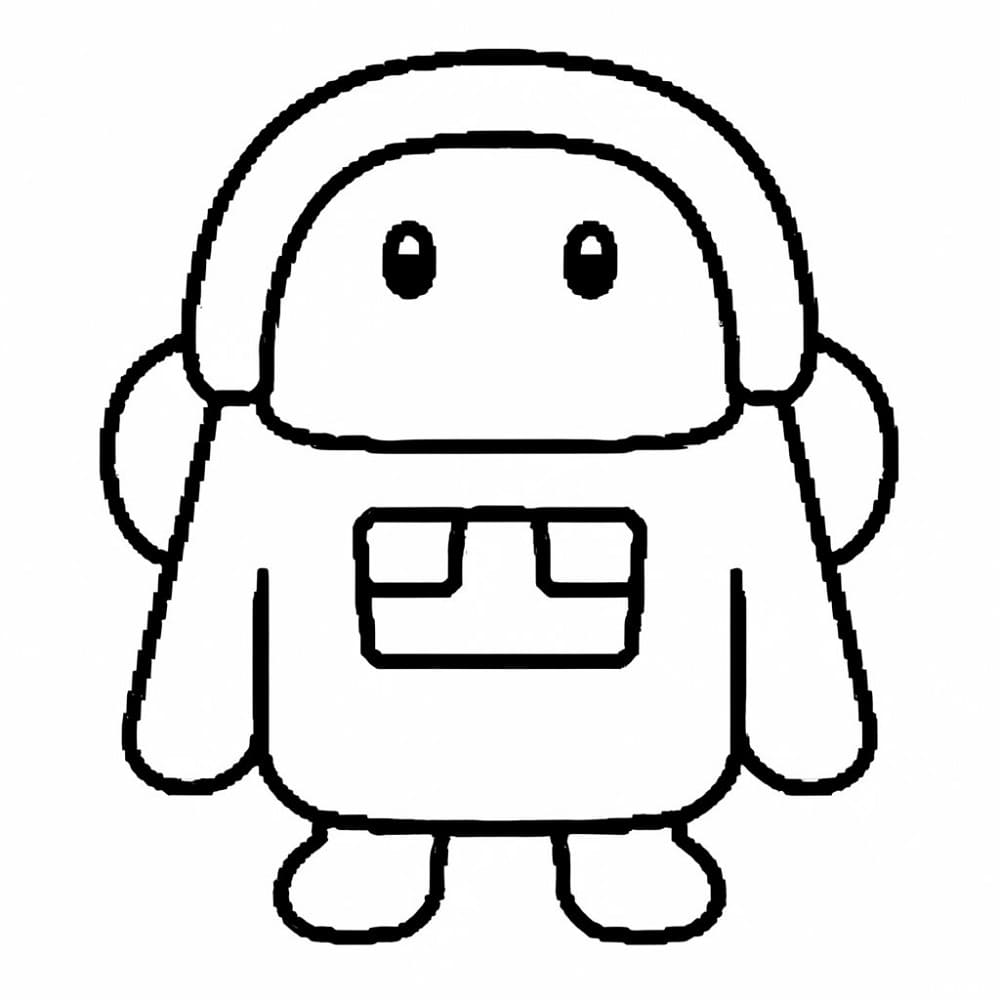 Desenho de Personagem do Among Us Fofo para Colorir
