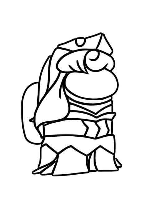 Desenho de Princesa Among Us para Colorir