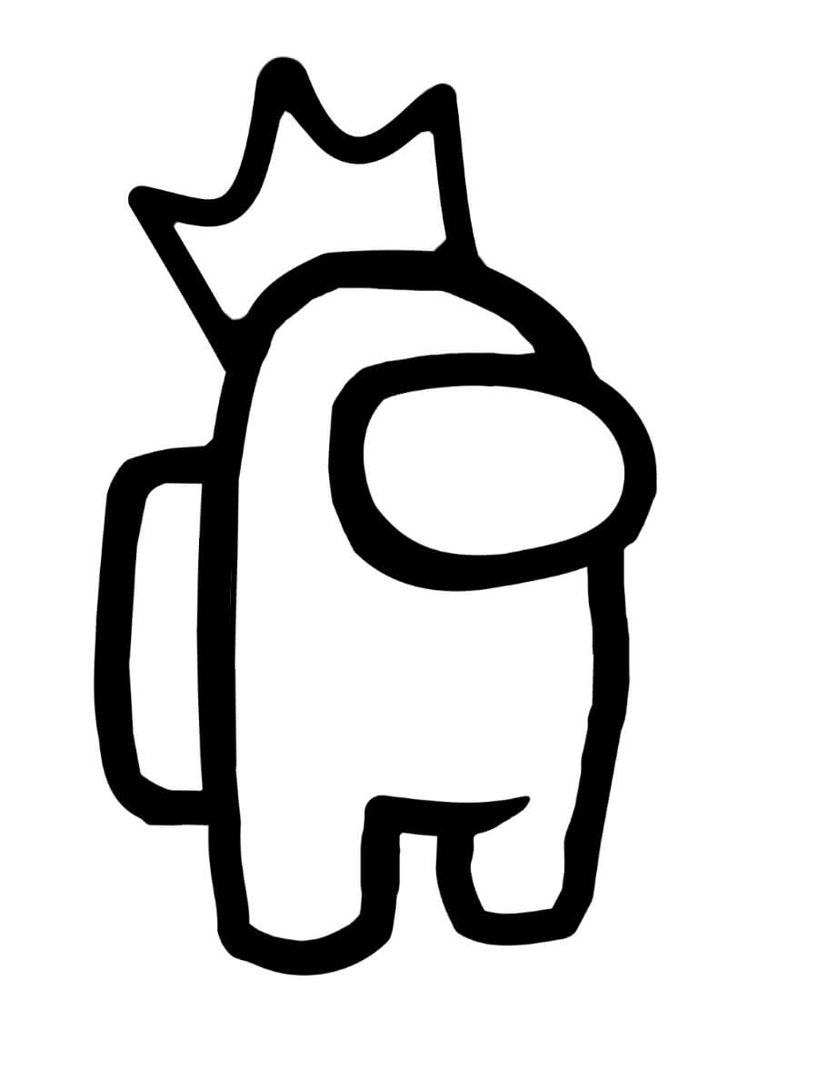 Desenho de Rei Among Us para Colorir