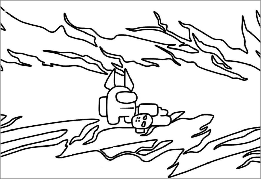 Desenho Incrível do Among Us para Pintar Grátis