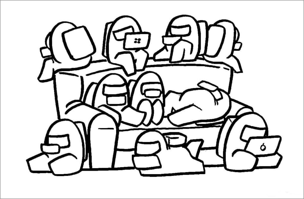 Desenho Legal do Among Us para Imprimir e Colorir
