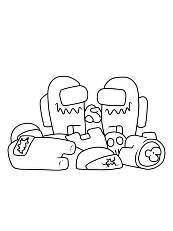 Imagem Imprimivel do Game Among Us para Colorir
