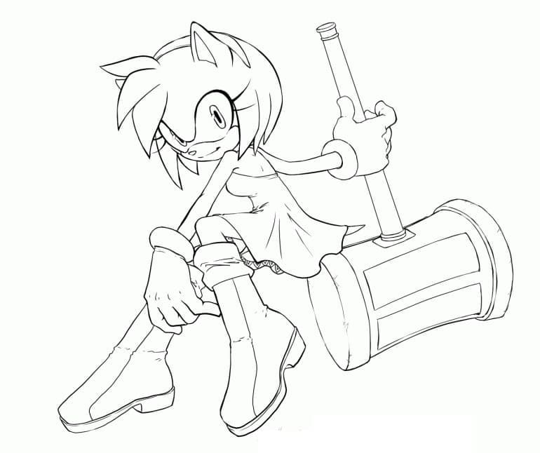 Desenhos de Amy Rose para Colorir