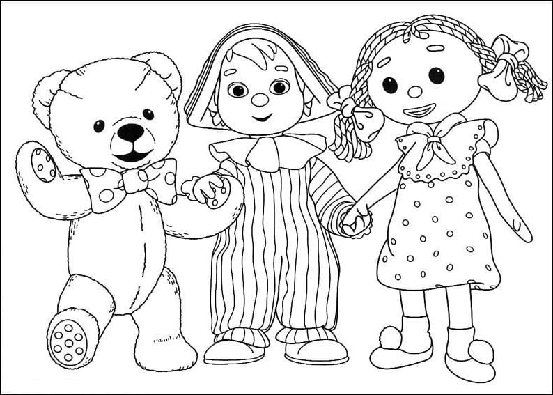 Desenho Andy Pandy para Colorir e Pintar