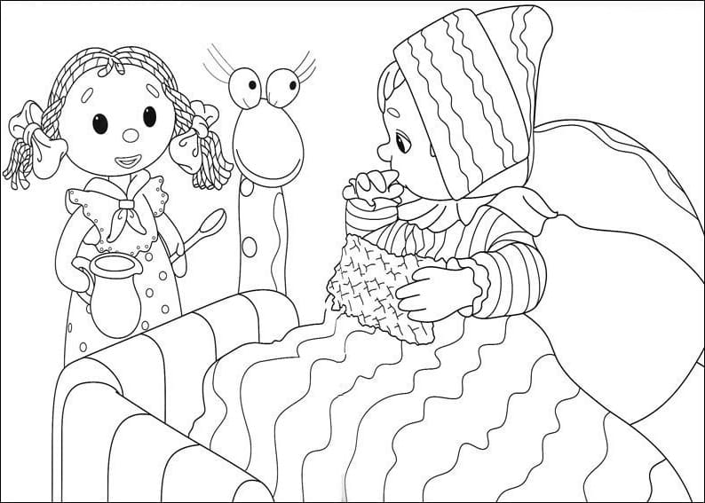 Desenho Educativo de Andy Pandy para Colorir