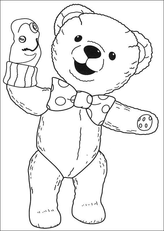 Desenho Imprimivel do Teddy de Andy Pandy para Colorir