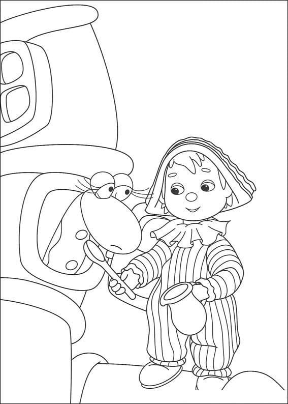 Desenho para Pintar de Andy Pandy Gratuito