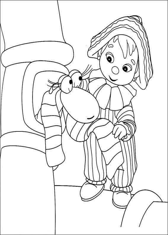 Desenho Pdf de Andy Pandy para Colorir