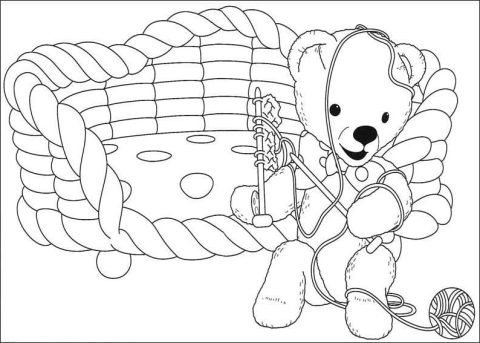 Desenho Urso Teddy De Andy Pandy Para Colorir