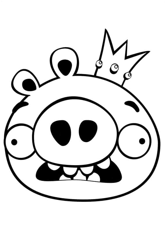 Angry Birds Porco Rei para Colorir