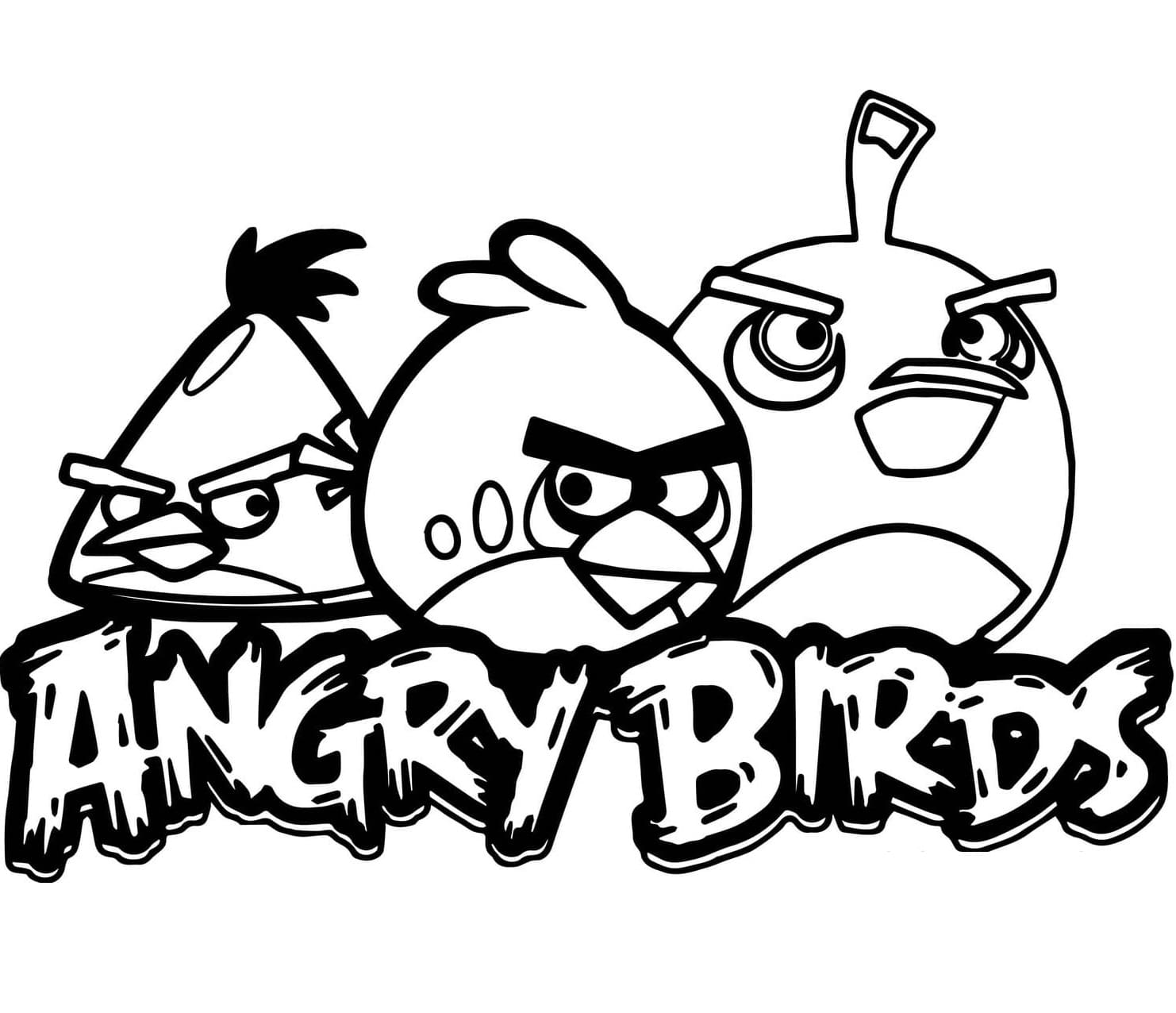 Desenho Amazing Angry Birds para Colorir