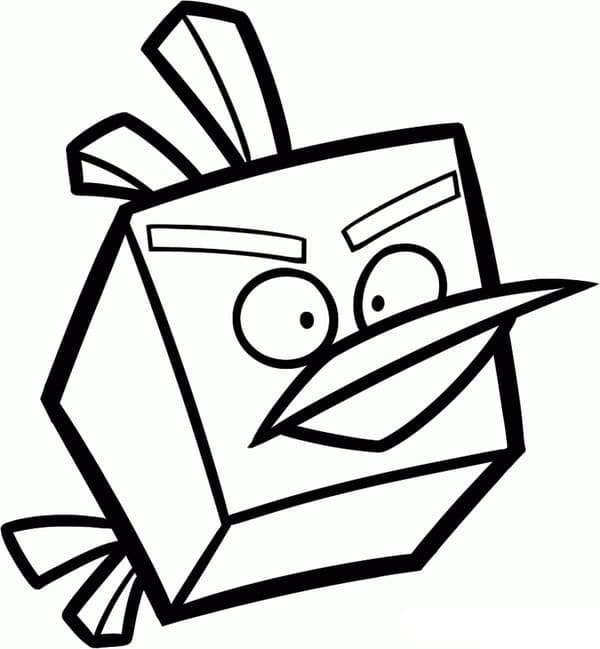 Desenho Angry Birds Pássaro de Gelo para Colorir