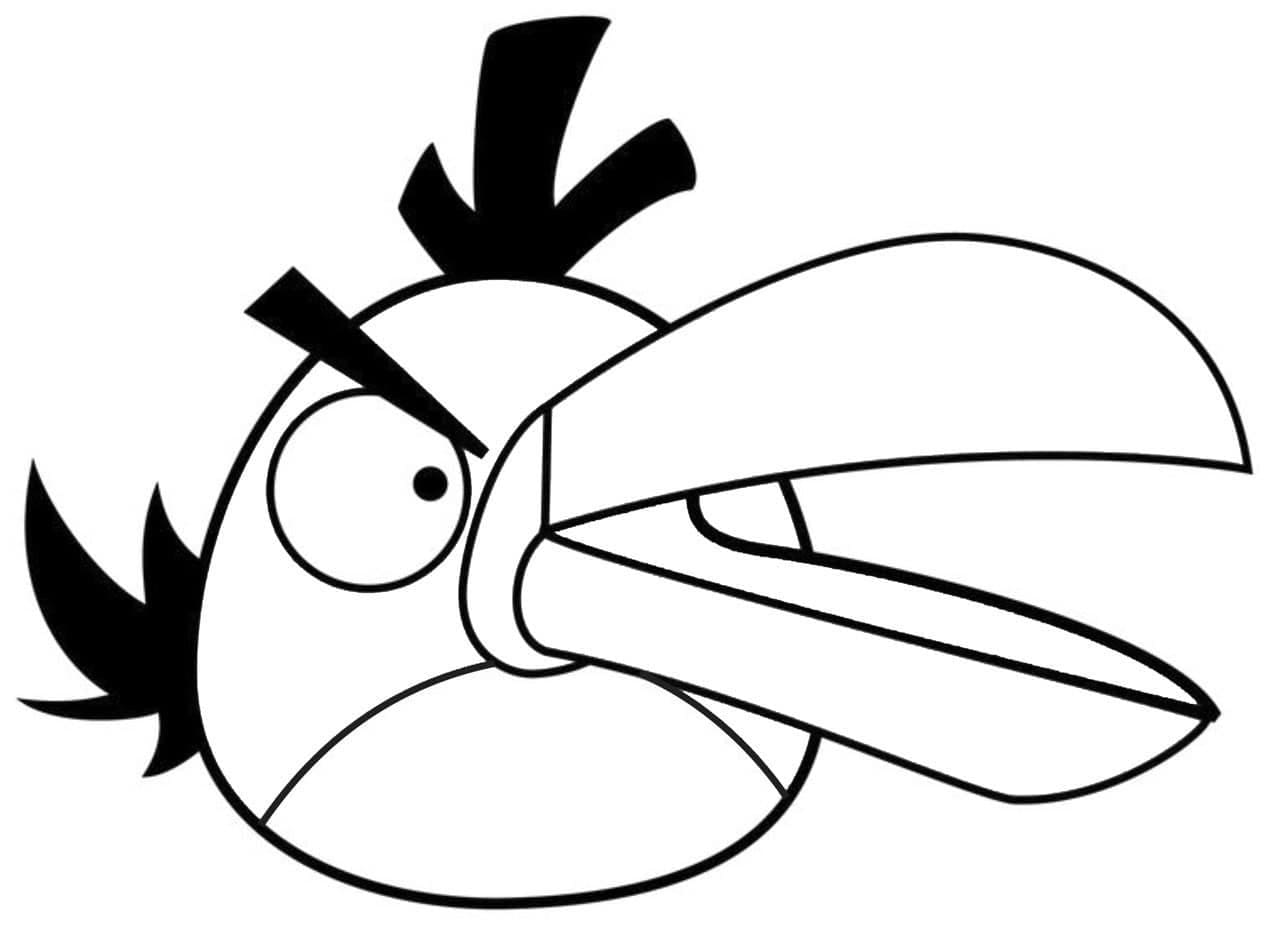 Desenho Angry Birds Pássaro Hal para Pintar de Graça
