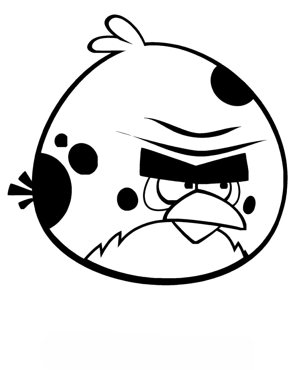 Desenho Angry Birds Pássaro Terrence para Colorir