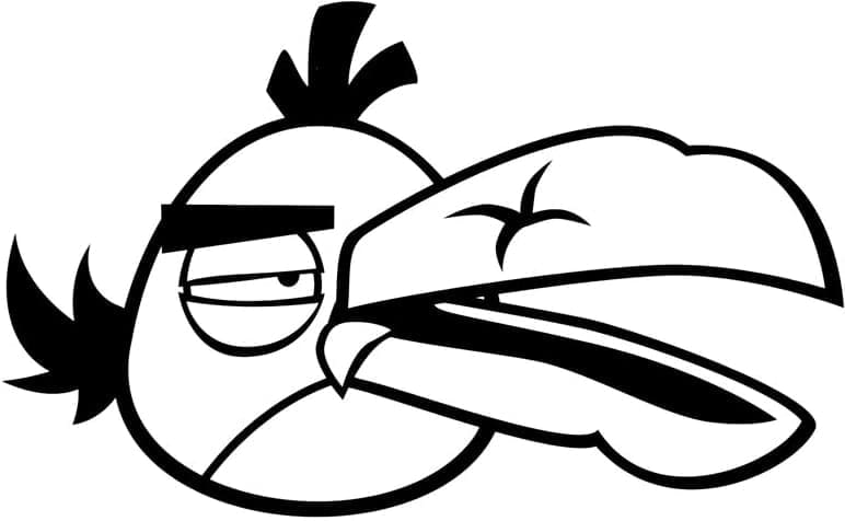 Desenho Angry Birds Pássaro Verde para Colorir em Pdf