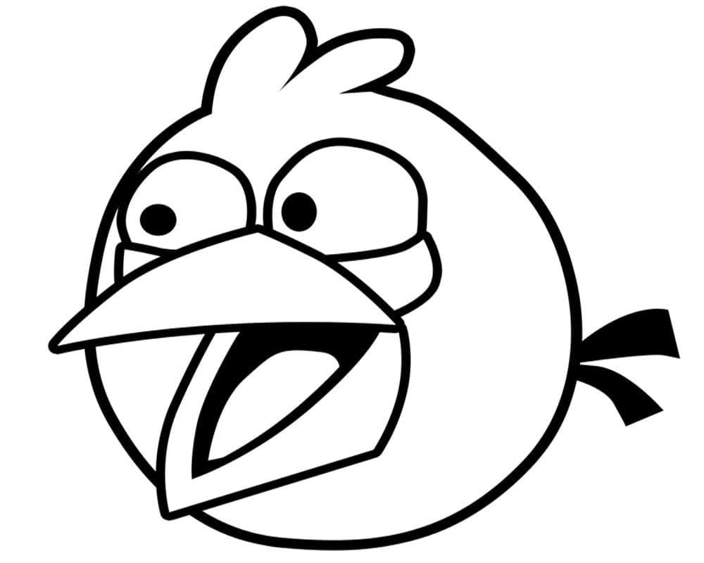 Desenho de Angry Birds Pássaro Jay para Colorir