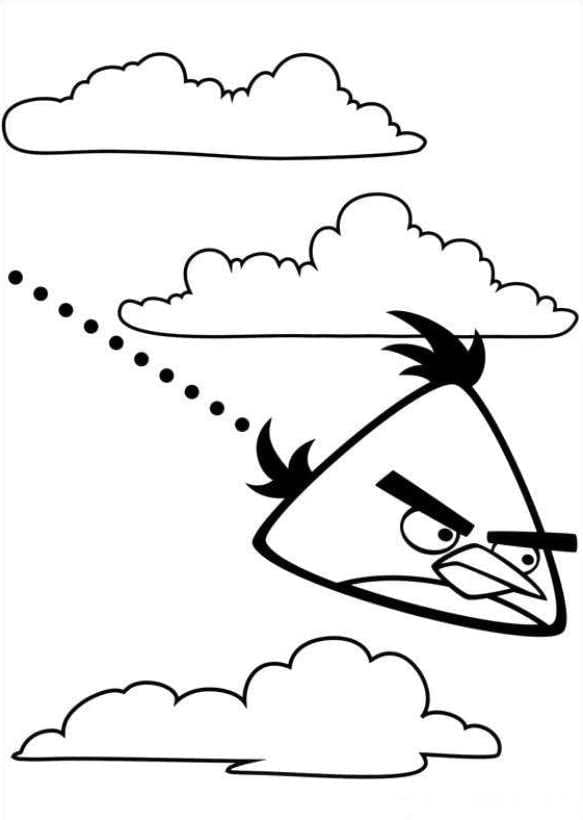 Desenho de Pássaro Chuck Angry Birds para Colorir