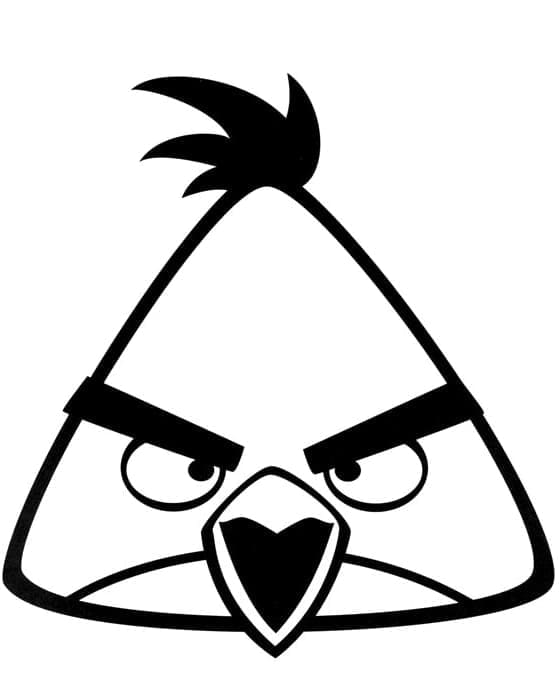 Desenho do Chuck Angry Birds para Pintar em Pdf