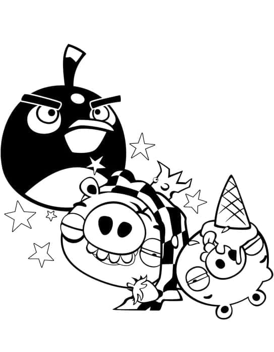 Desenho Jogo Angry Birds para Pintar