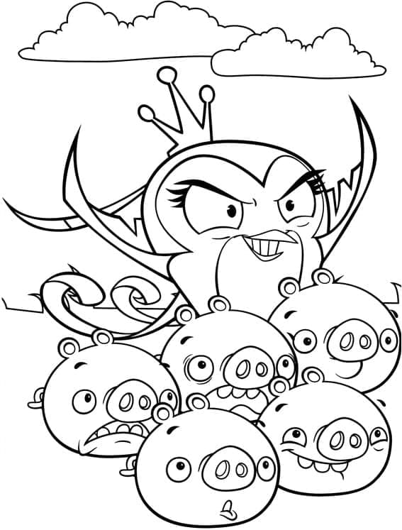 Desenho para Pintar Gale Angry Birds