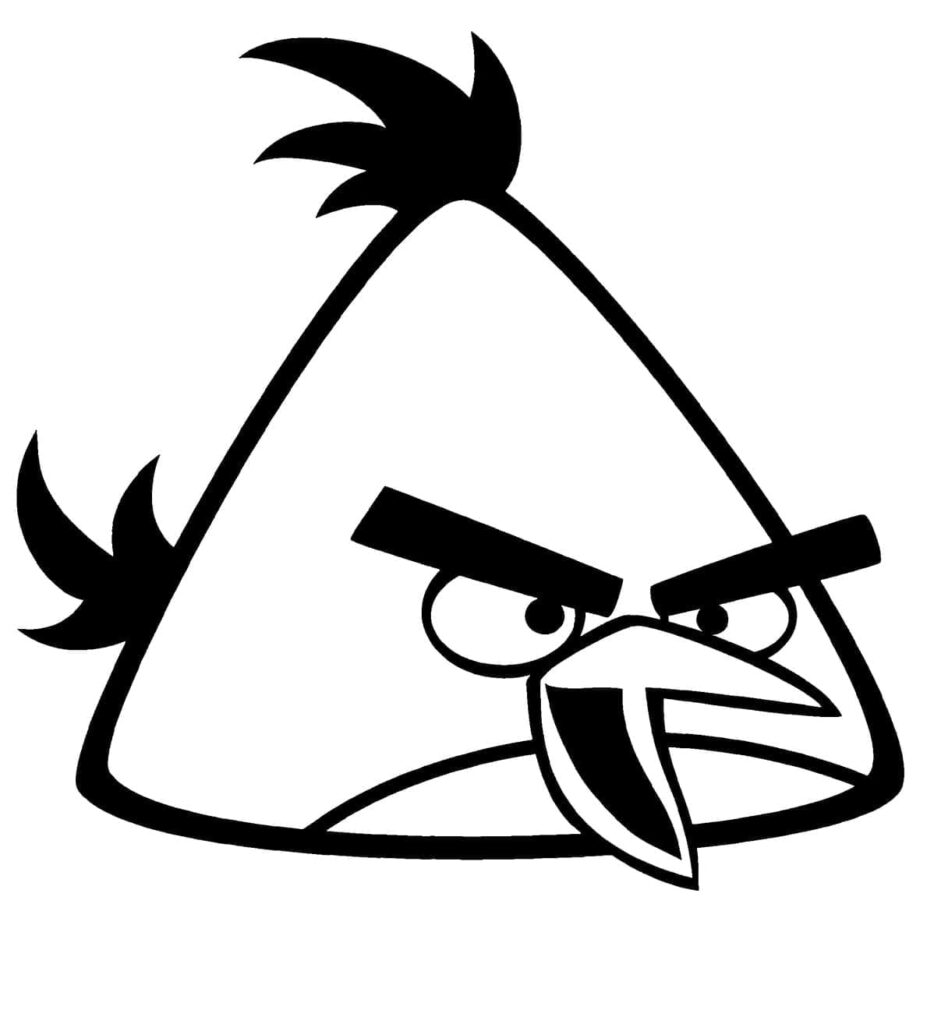 Desenho Pássaro Chuck de Angry Birds para Colorir