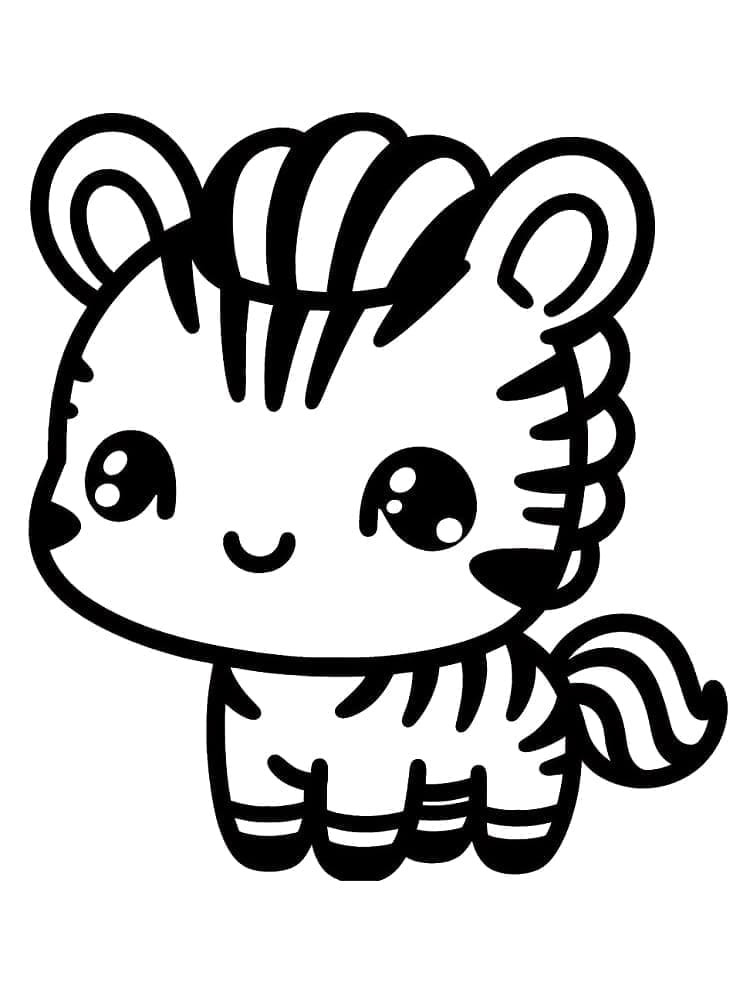 Desenhos de Animais Kawaii para Colorir