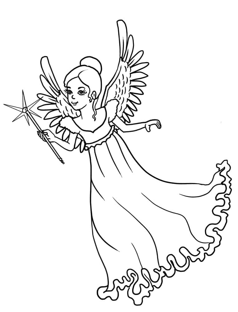 Desenho de o Anjo para Colorir